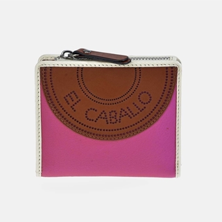 Billetero monedero "EL CABALLO" pequeño color rosa fucsia - Imagen 2